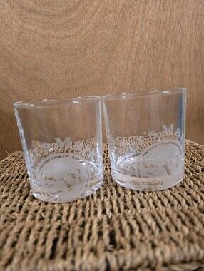 Clear Etched Glasses Makers Mark - Set of 2